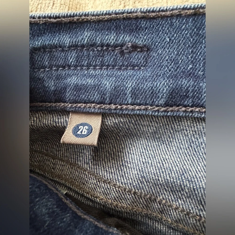 Citizens Of Humanity Dark Blue Cropped Straight Leg Jeans - Picture 3 of 6